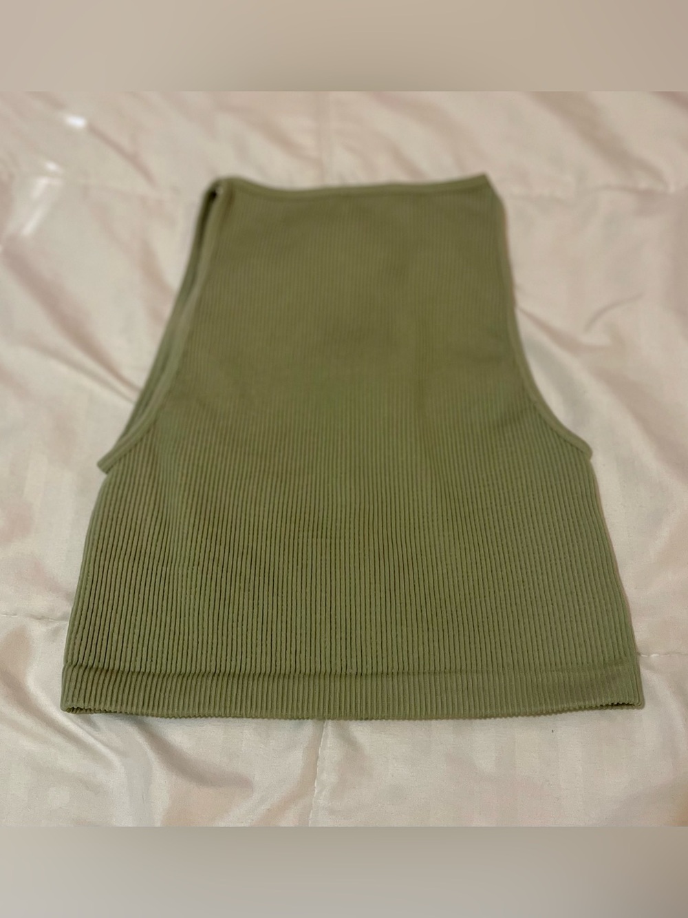 Cotton On Olive Green Ribbed Tank Top - Picture 2 of 3